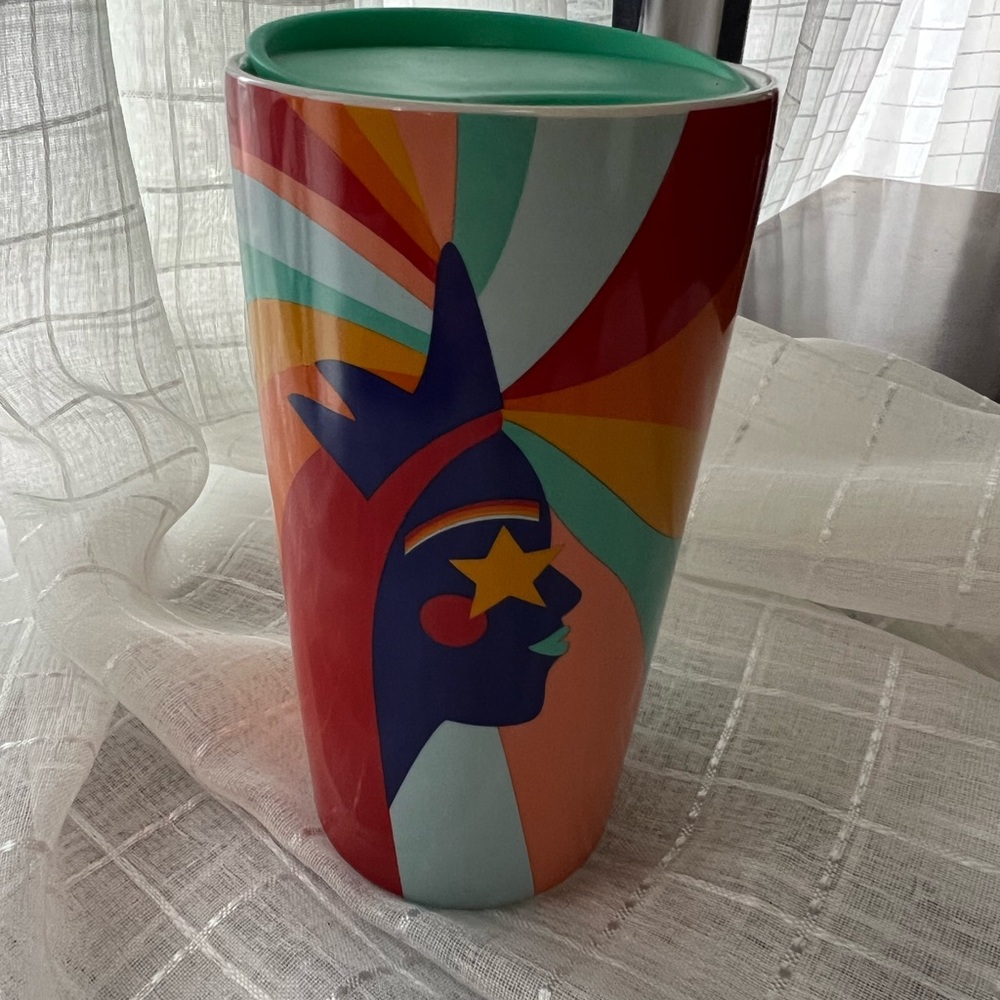 Starbucks Pride Rainbow Multi-Color Ceramic 12 Oz Travel Tumbler